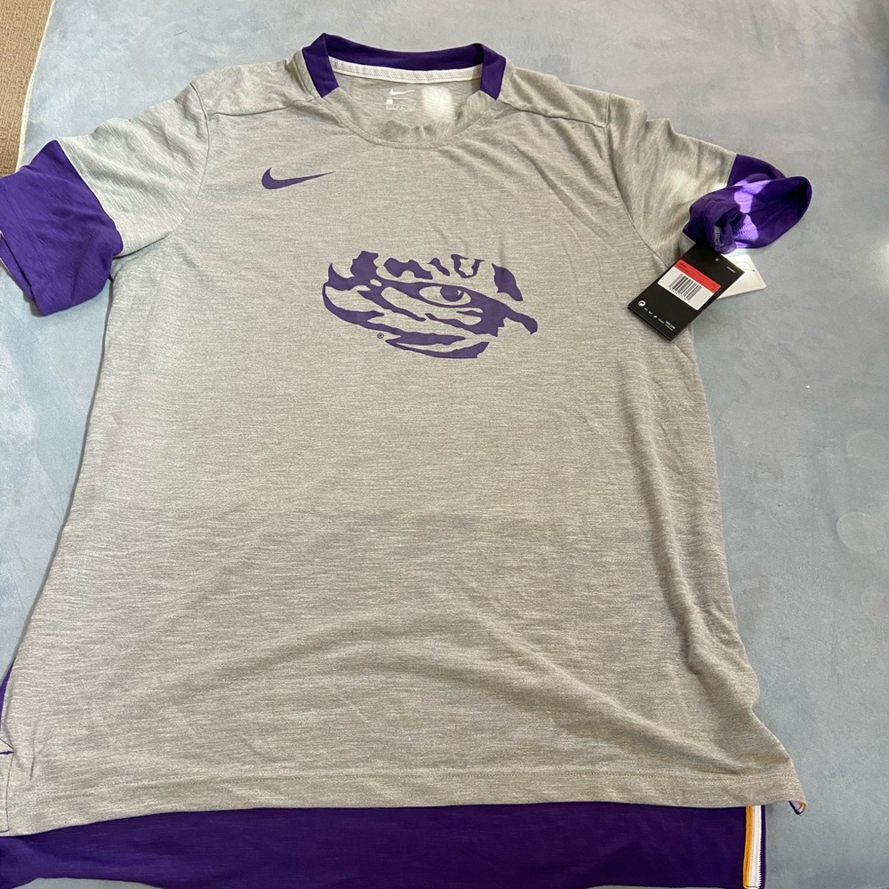 LSU Nike Dryfit two-layer look tshirt
